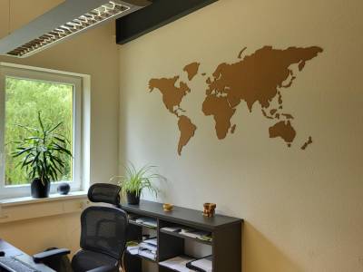 Corkworld Weltkarte in Büro - Kundenbild