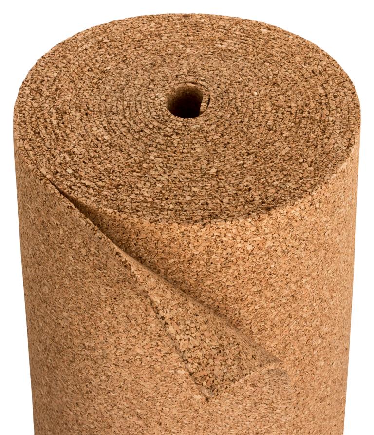 Gummikork Wärme und Trittschalldämmung Unterlage 2mm x 1m x 5m für alle  Fußbodenarten - Trittschalldämmung Gummi Korkunterlage - Spezialisten für  Kork!